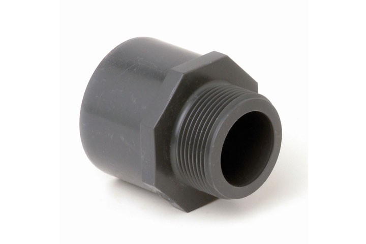 male threaded adapter isolated on white background